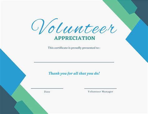 certificate of appreciation for community service|Volunteer Certificate of Appreciation .